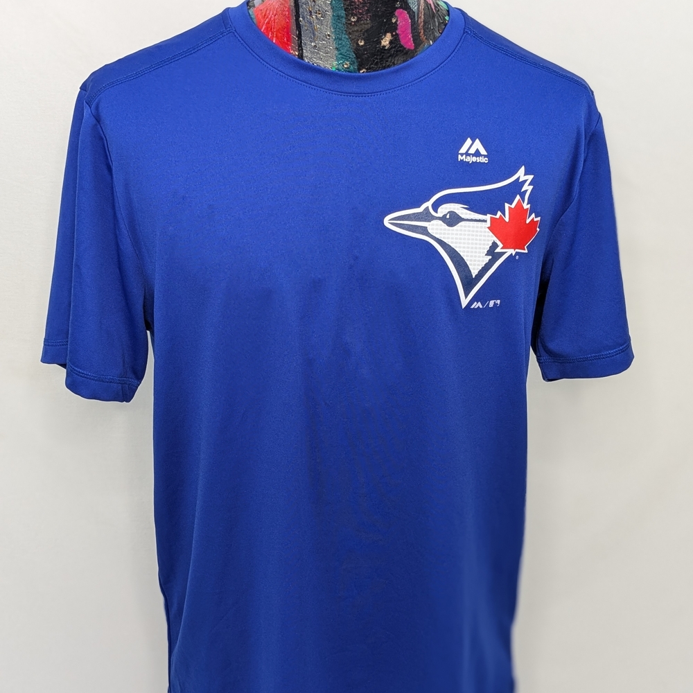 Majestic Evolution Cool Base Toronto Blue Jays Short Sleeve Tshirt Mens Medium